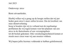 Geen mobiele airco 